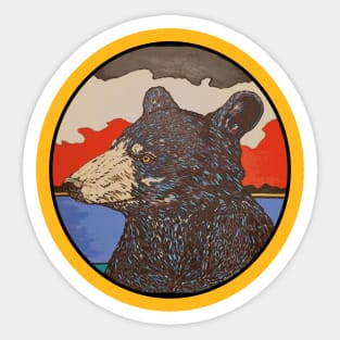 Vintage Black Bear Sticker